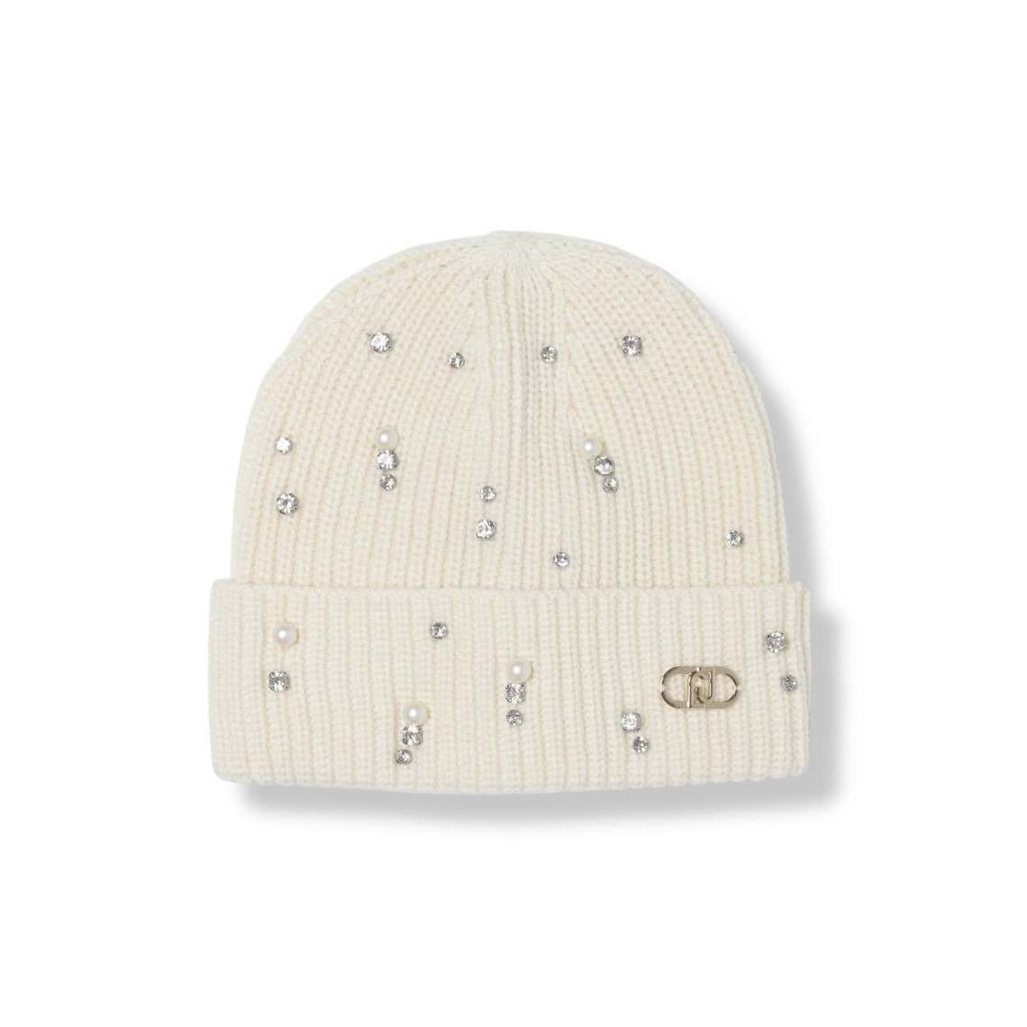 Cappello Liu Jo in maglia a coste con strass