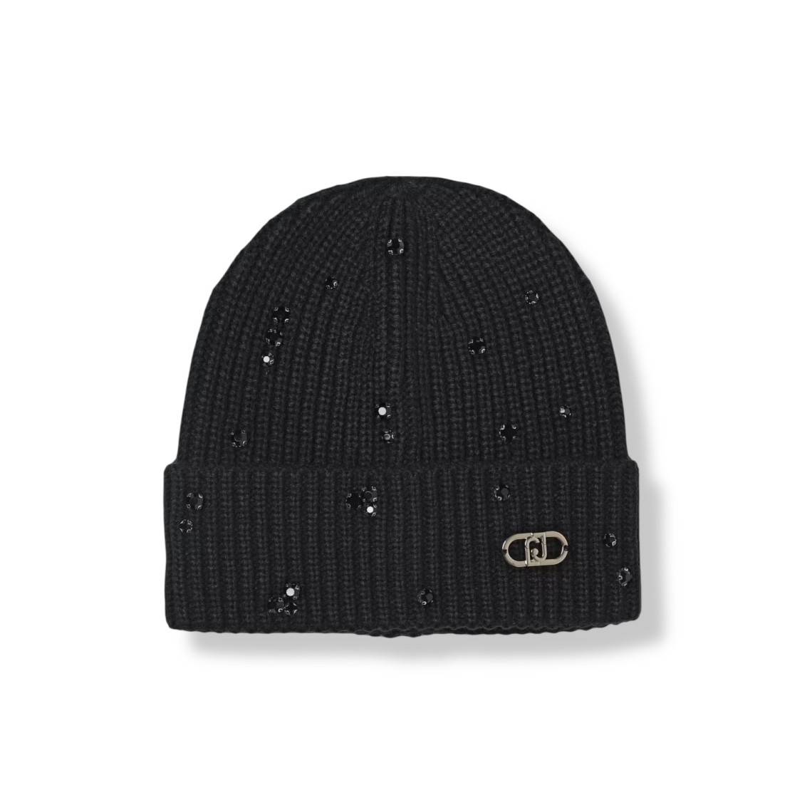 Cappello Liu Jo in maglia a coste con strass