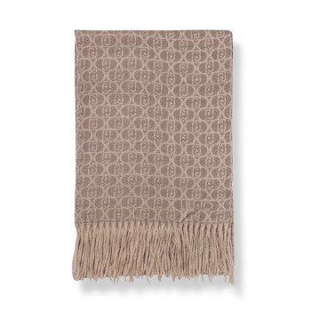 Sciarpa Liu Jo in maglia con monogram jacquard