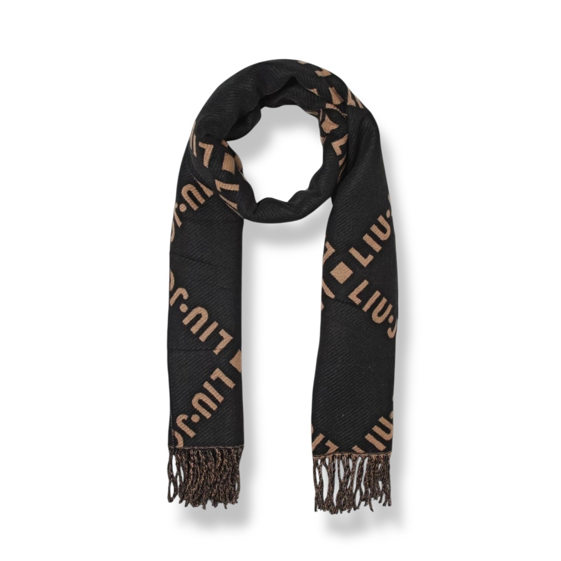 Sciarpa Liu Jo in viscosa con logo jacquard