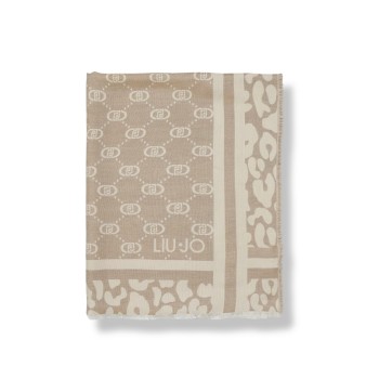 Sciarpa Liu Jo in viscosa con logo jacquard