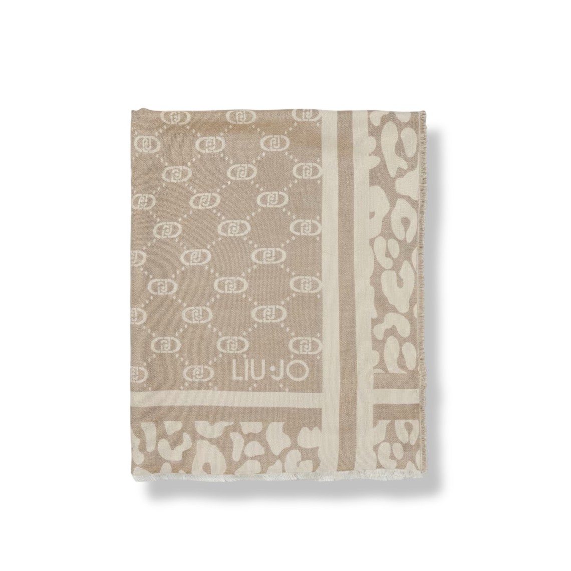 Sciarpa Liu Jo in viscosa con logo jacquard