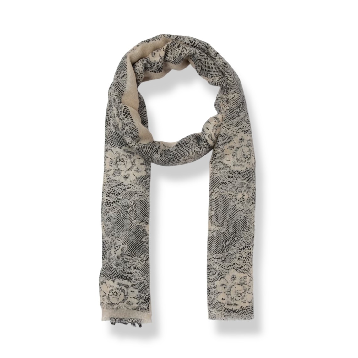 Sciarpa Liu Jo in tessuto con motivo floreale jacquard