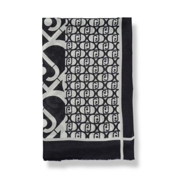 Stola Liu Jo in cotone con monogram all over