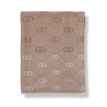 Sciarpa Liu Jo in viscosa con monogram all over
