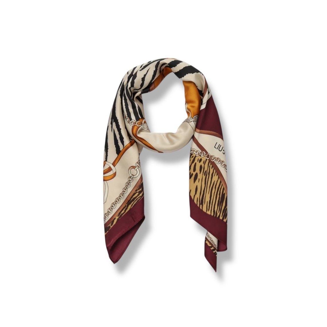 Foulard Liu Jo in twill con stampa animalier