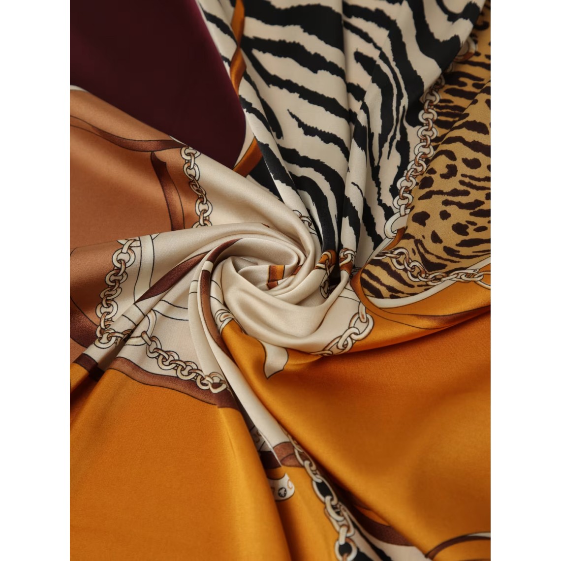 Foulard Liu Jo in twill con stampa animalier