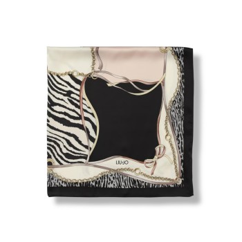 Foulard Liu Jo in twill con stampa animalier