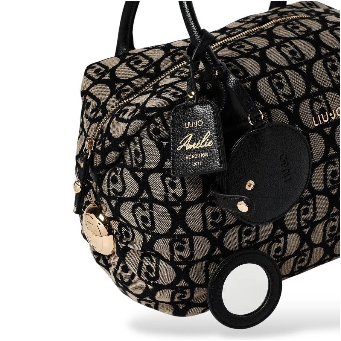 Borsa Liu Jo in canvas con monogram jacquard