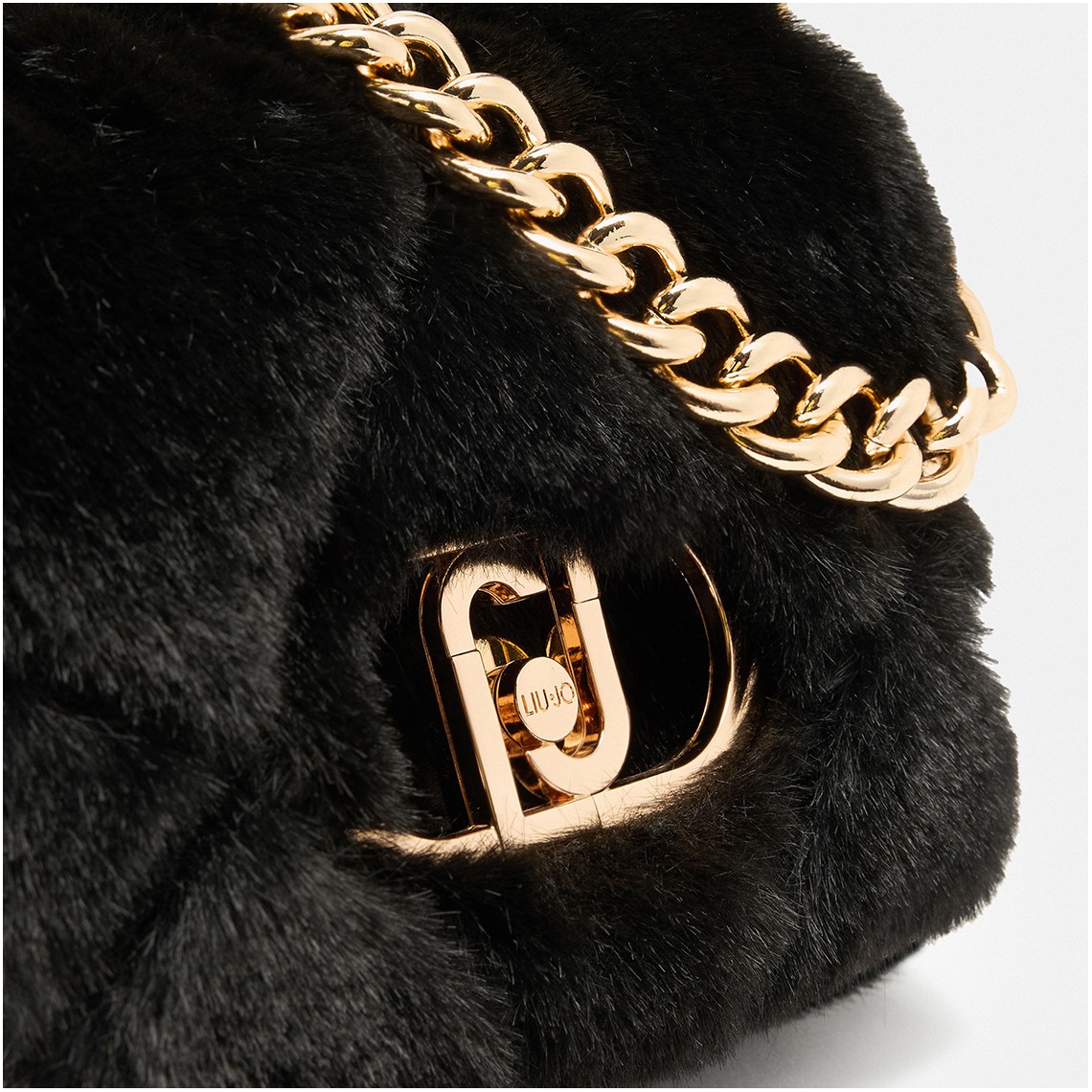 Borsa LaPuffy piccola in pelliccia sintetica Liu Jo
