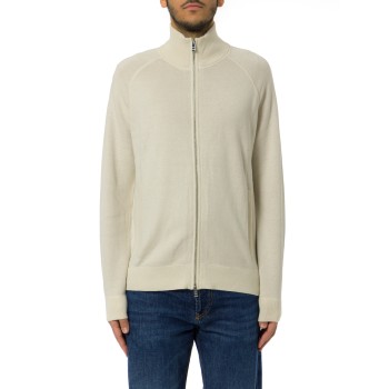 Cardigan Boss in cotone e lana vergine