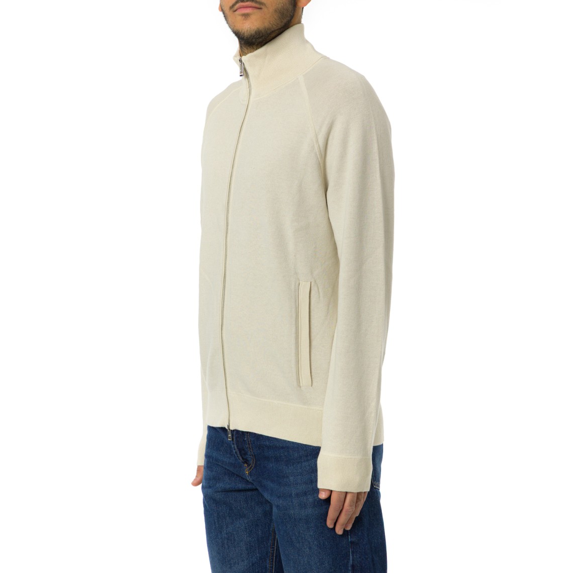 Cardigan Boss in cotone e lana vergine