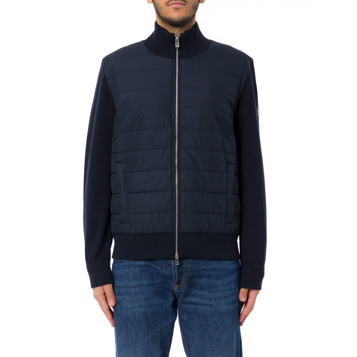 Giacca Boss in bimateriali 