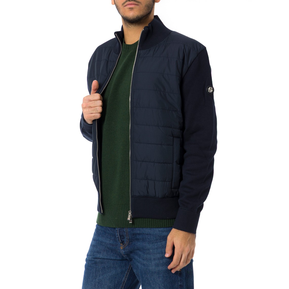 Giacca Boss in bimateriali 