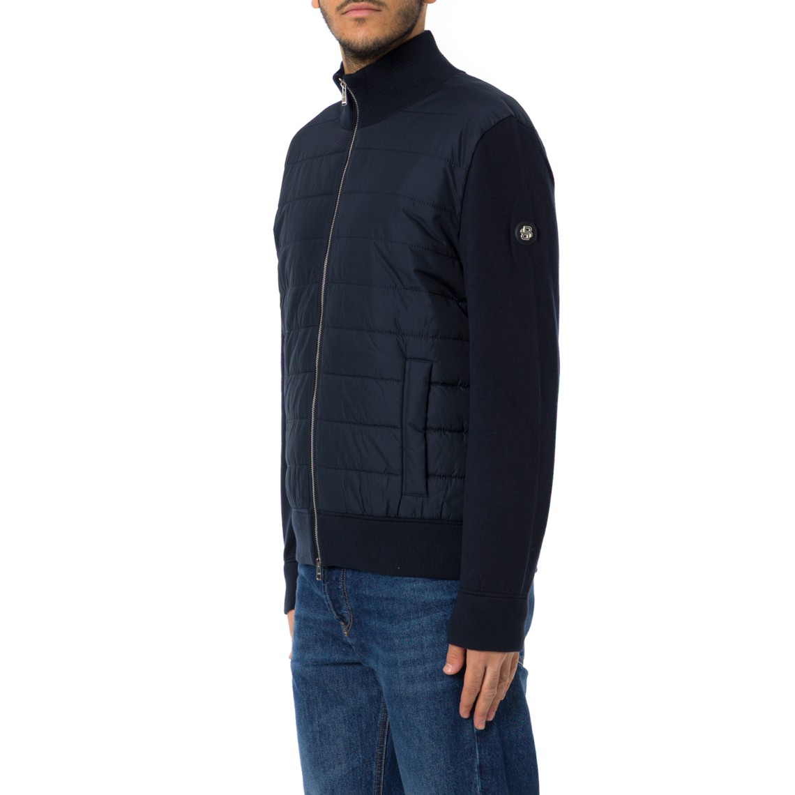 Giacca Boss in bimateriali 