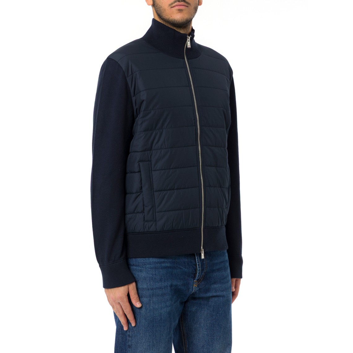 Giacca Boss in bimateriali 