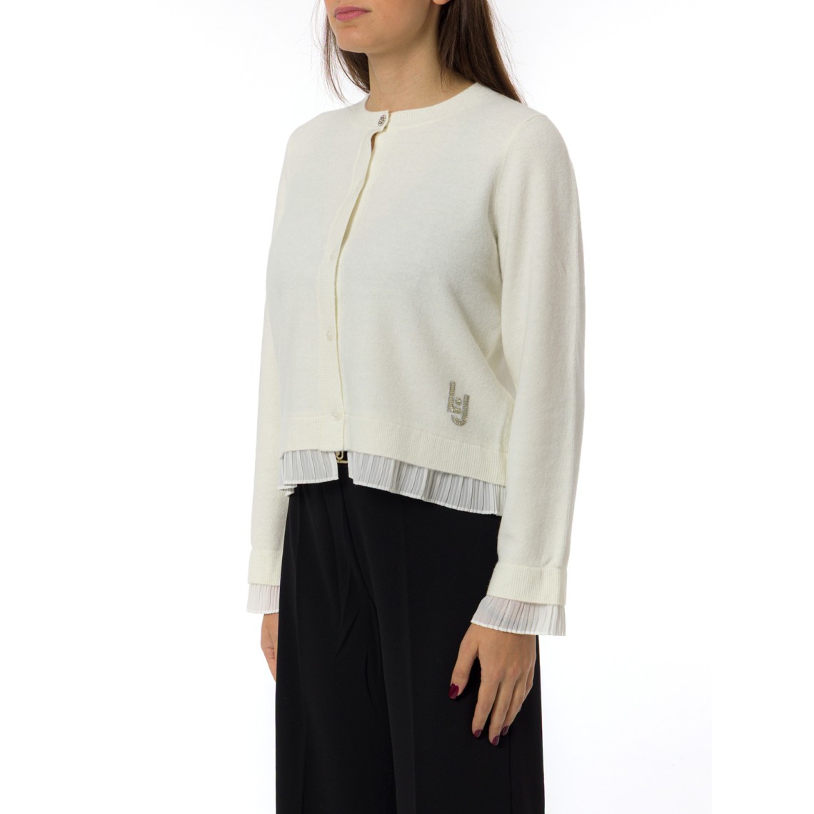 Cardigan con volant plissé Liu Jo