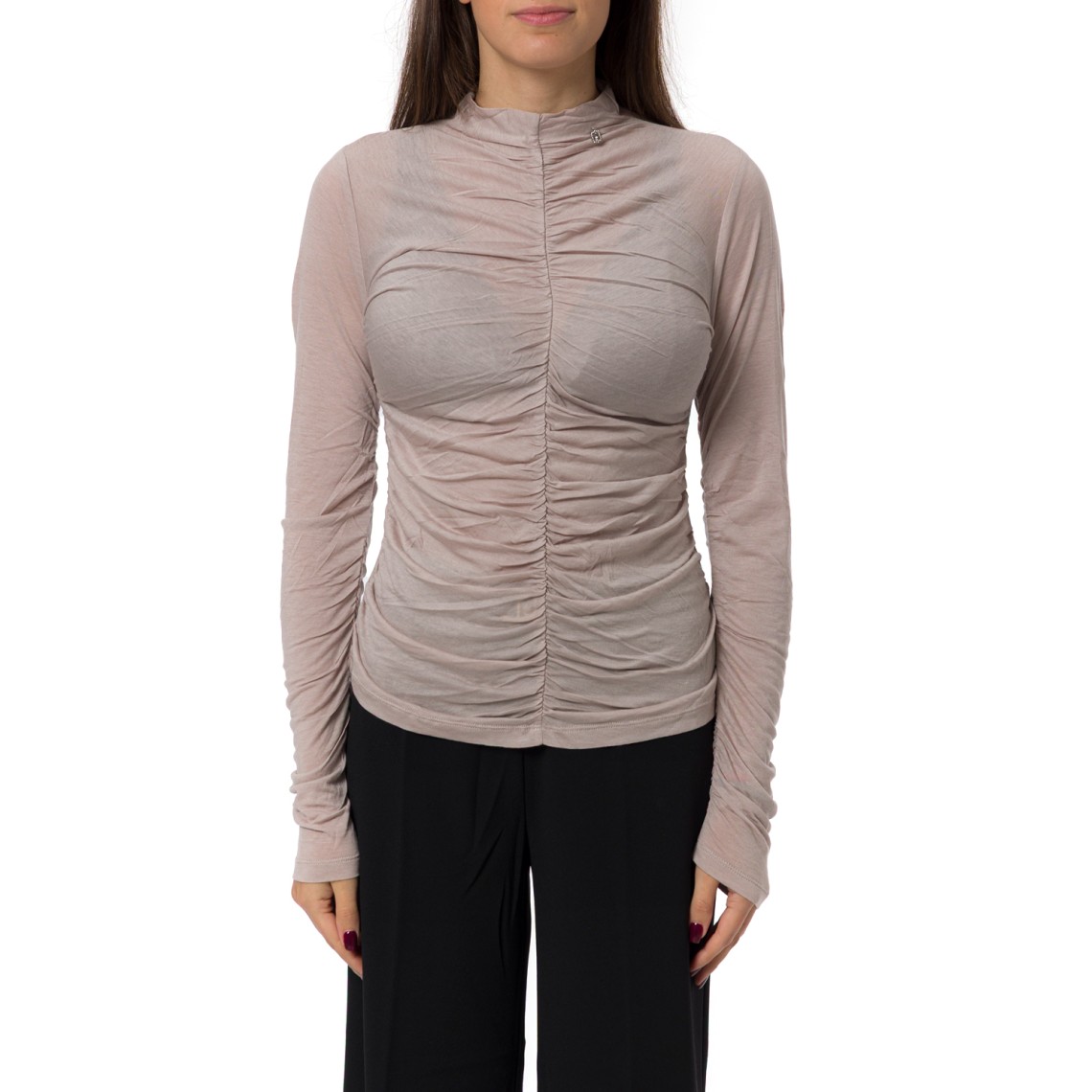 Top arricciato in misto lana Liu Jo