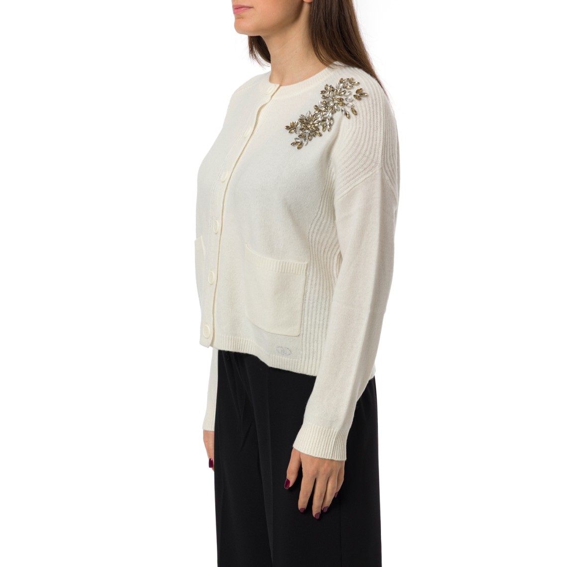 Cardigan Liu Jo con ricamo gioiello