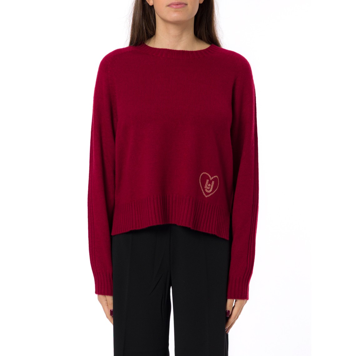 Maglia in misto lana con intarsi Liu Jo