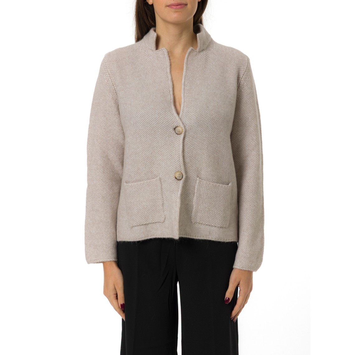 Cardigan Gran Sasso con scollo a V