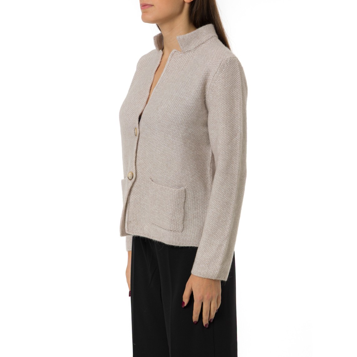 Cardigan Gran Sasso con scollo a V