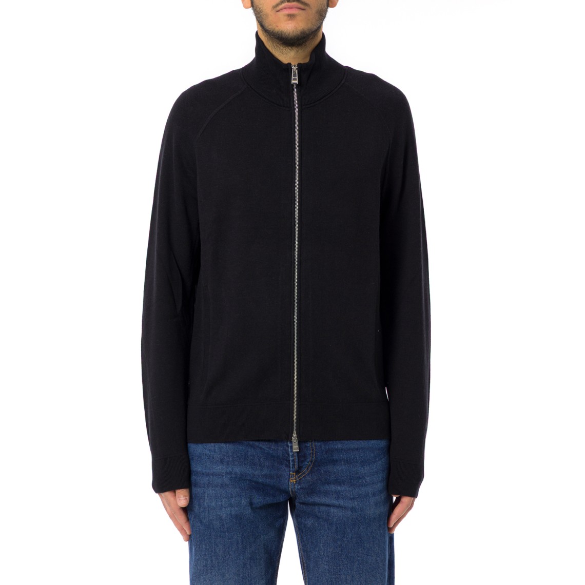 Cardigan Boss in cotone e lana vergine