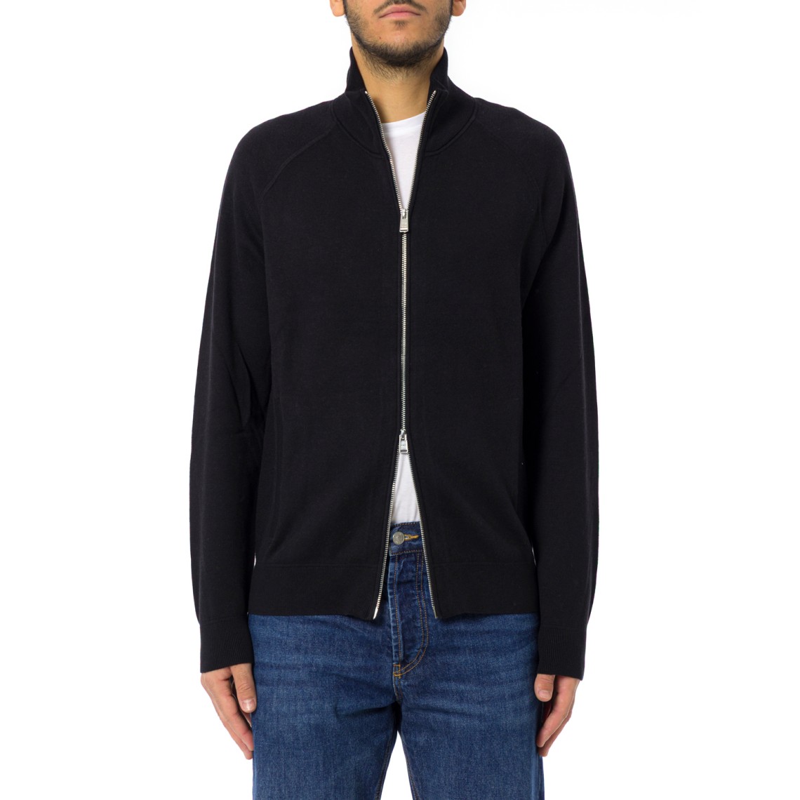 Cardigan Boss in cotone e lana vergine