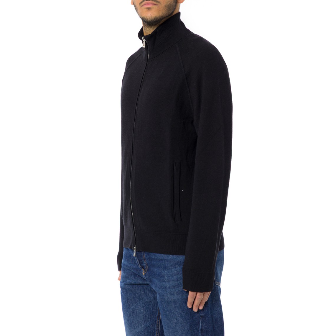 Cardigan Boss in cotone e lana vergine