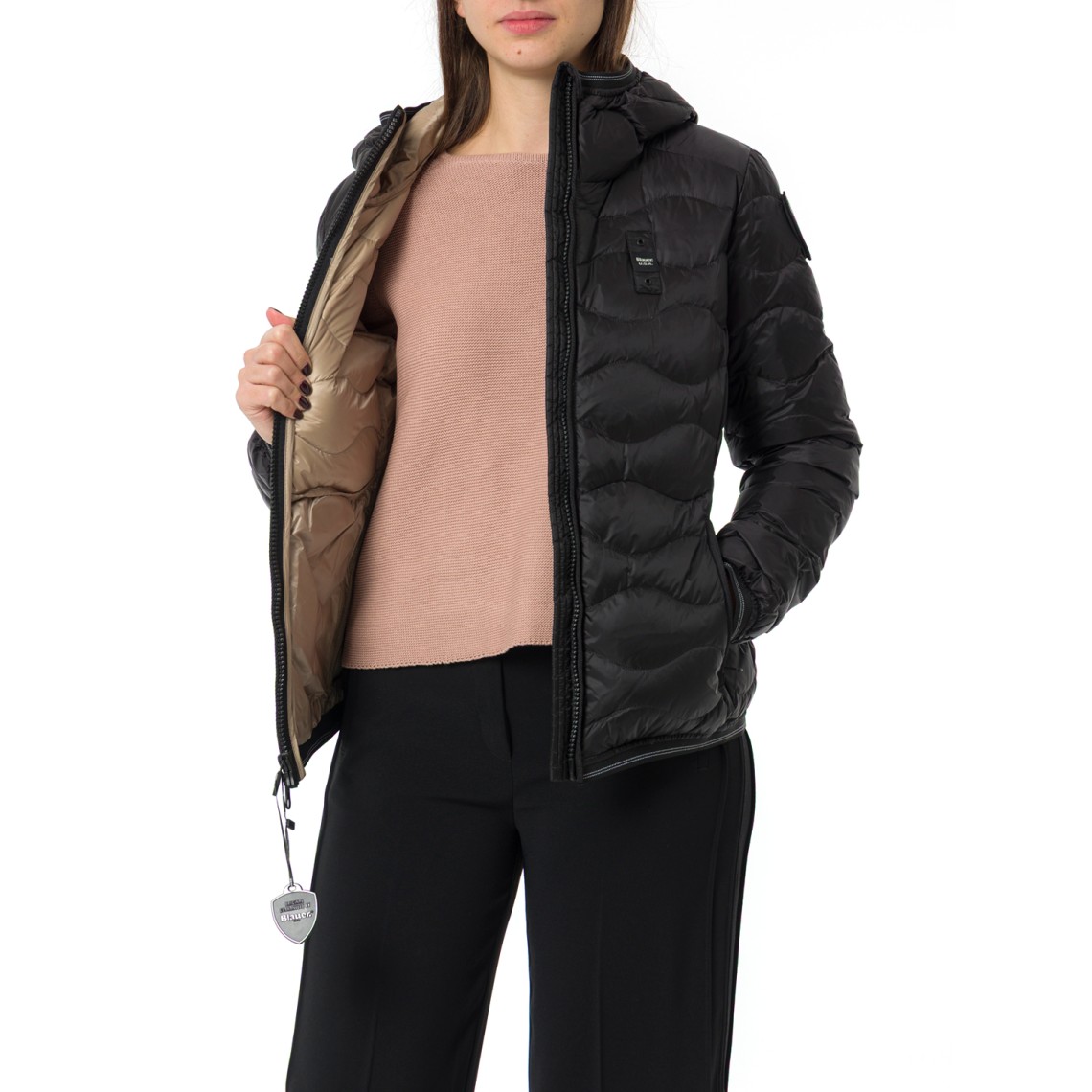 Giubbotto Camelia Blauer con cappuccio