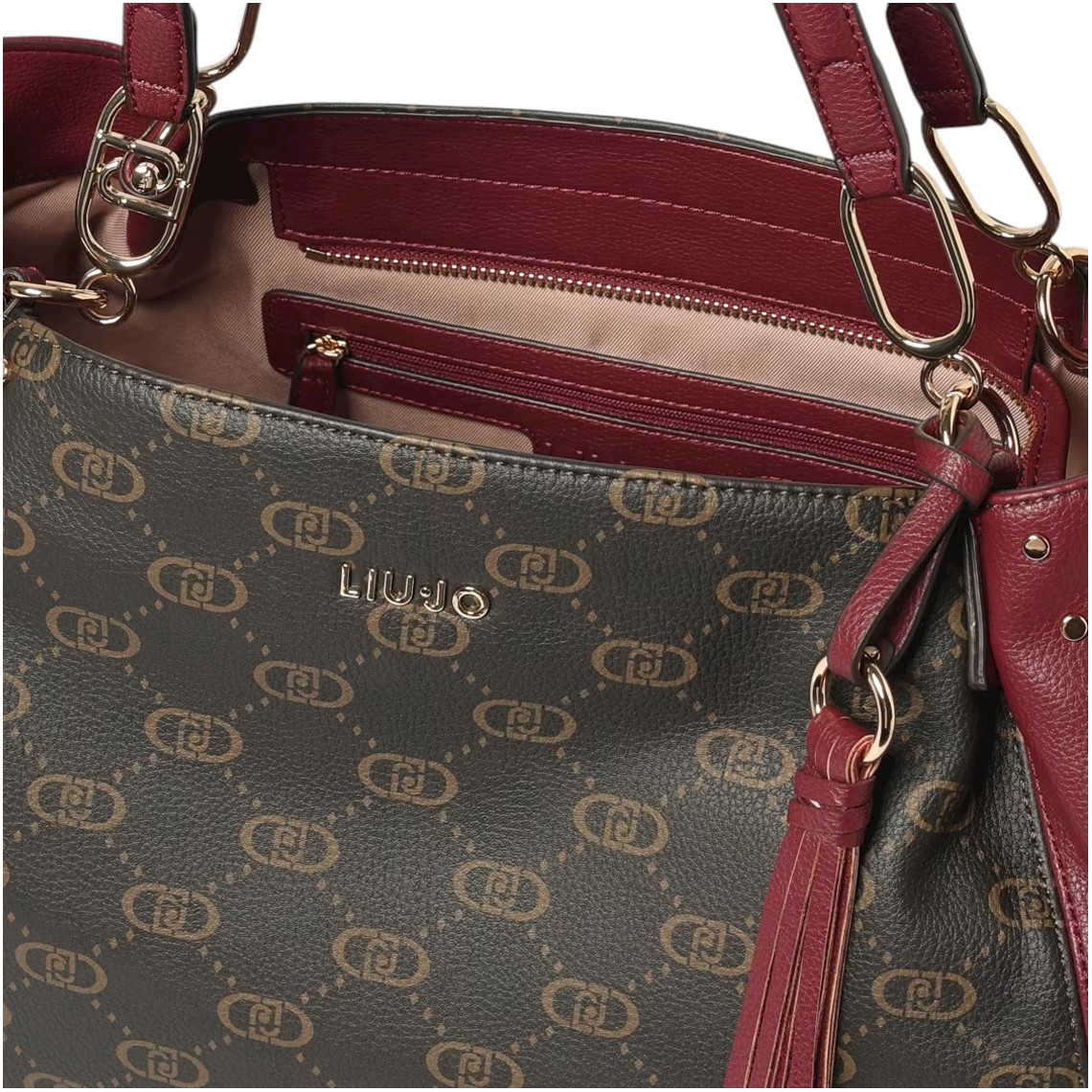 Borsa Liu Jo in pelle sintetica con monogram stampato