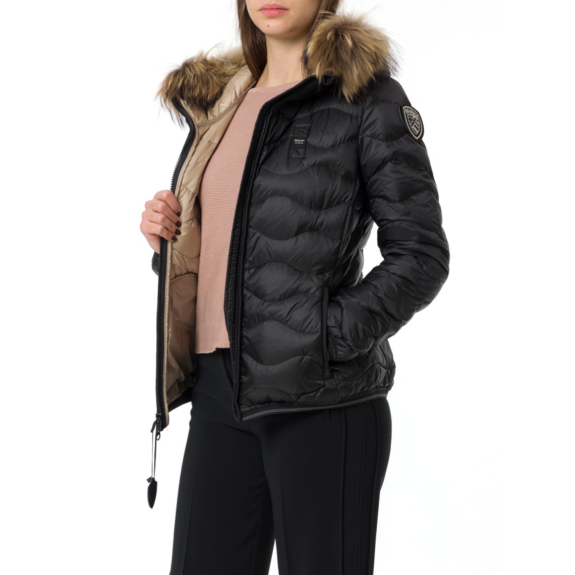 Giubbotto Aldie Blauer con cappuccio