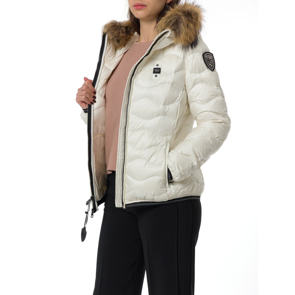 Giubbotto Aldie Blauer con cappuccio