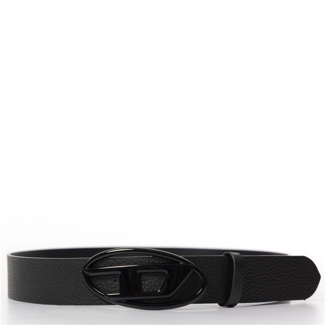 Cintura in pelle con fibbia in tono Diesel