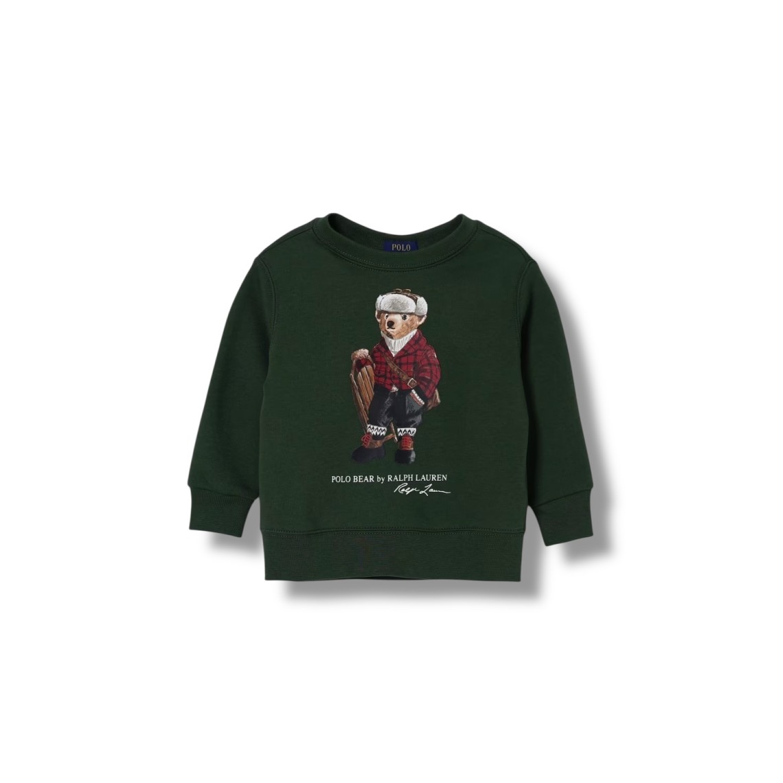 Felpa a girocollo in misto cotone con teddy Polo Ralph Lauren