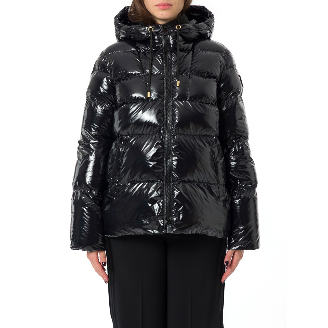 Piumino Eleodoro Caban Crystal nylon con cappuccio Pinko