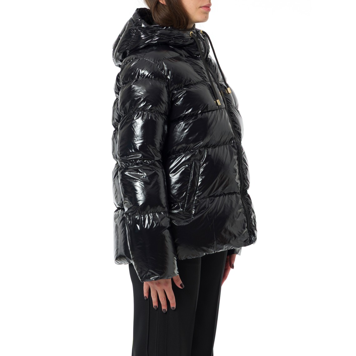 Piumino Eleodoro Caban Crystal nylon con cappuccio Pinko