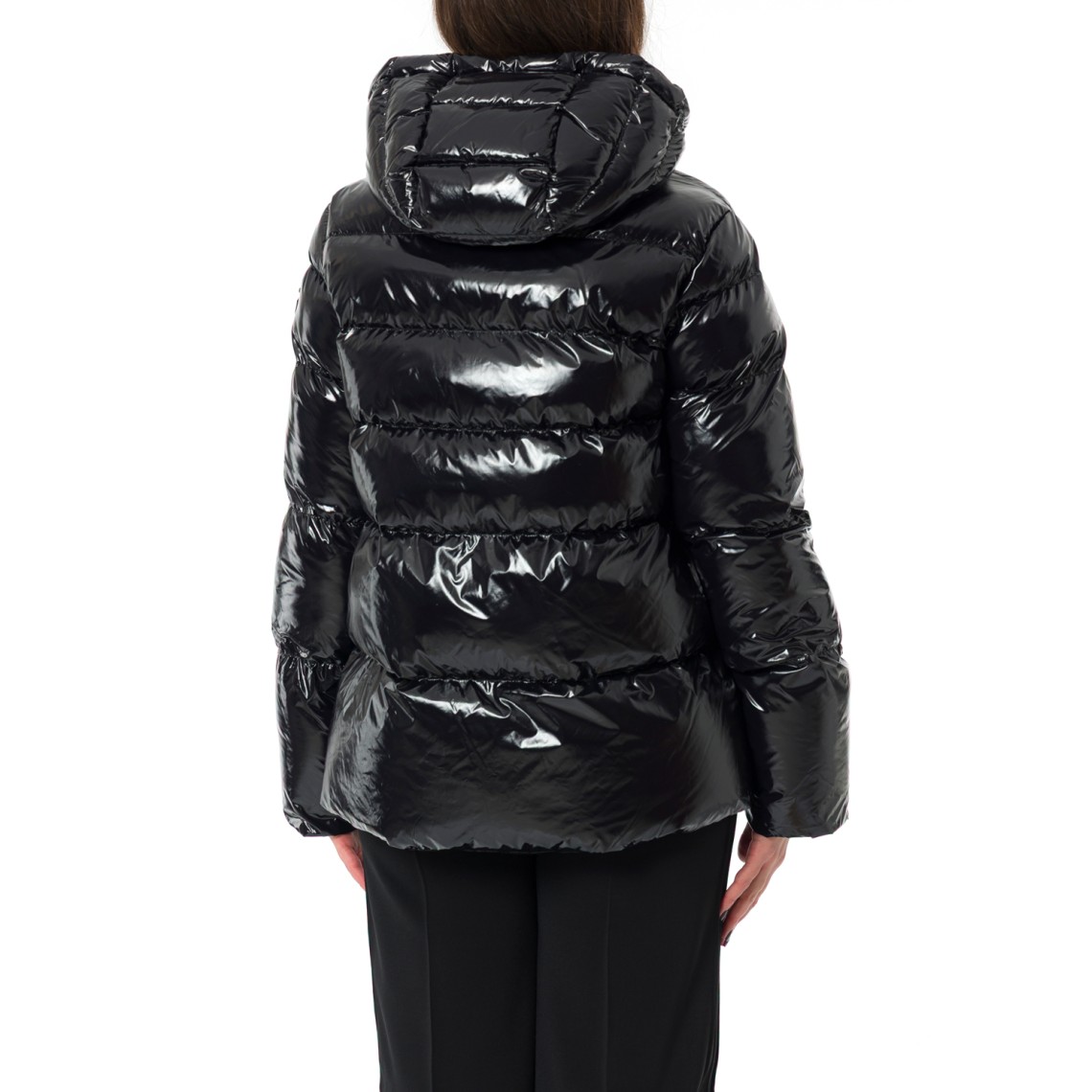 Piumino Eleodoro Caban Crystal nylon con cappuccio Pinko