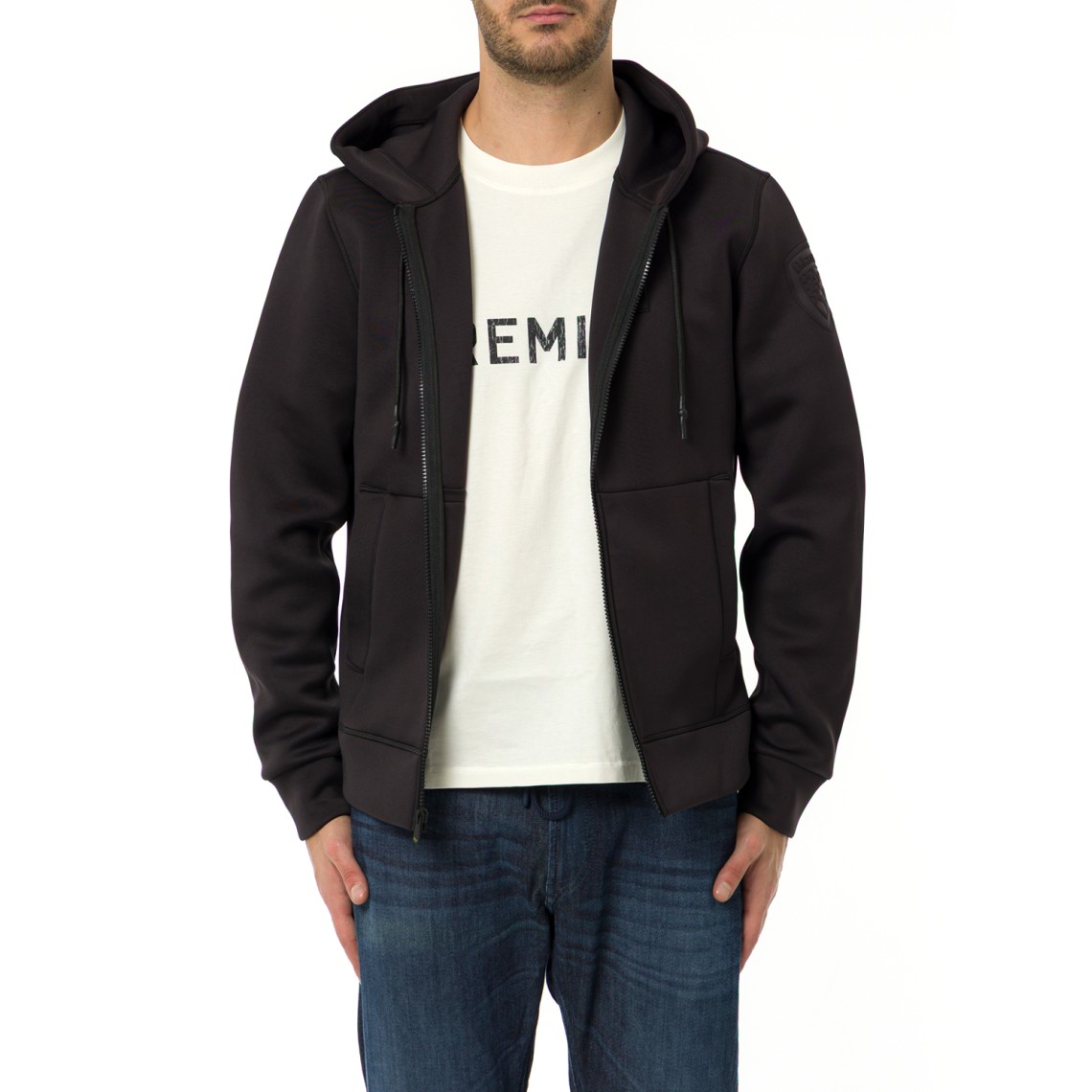 Felpa con zip e cappuccio Colby Blauer