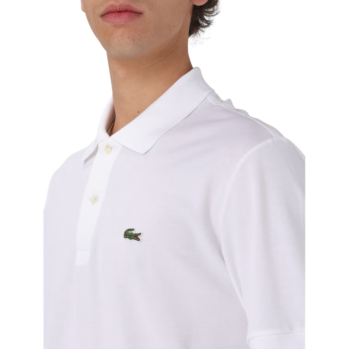 Polo basic in cotone con logo Lacoste