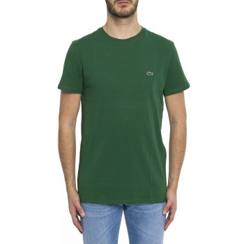 T-shirt girocollo in jersey di cotone Lacoste