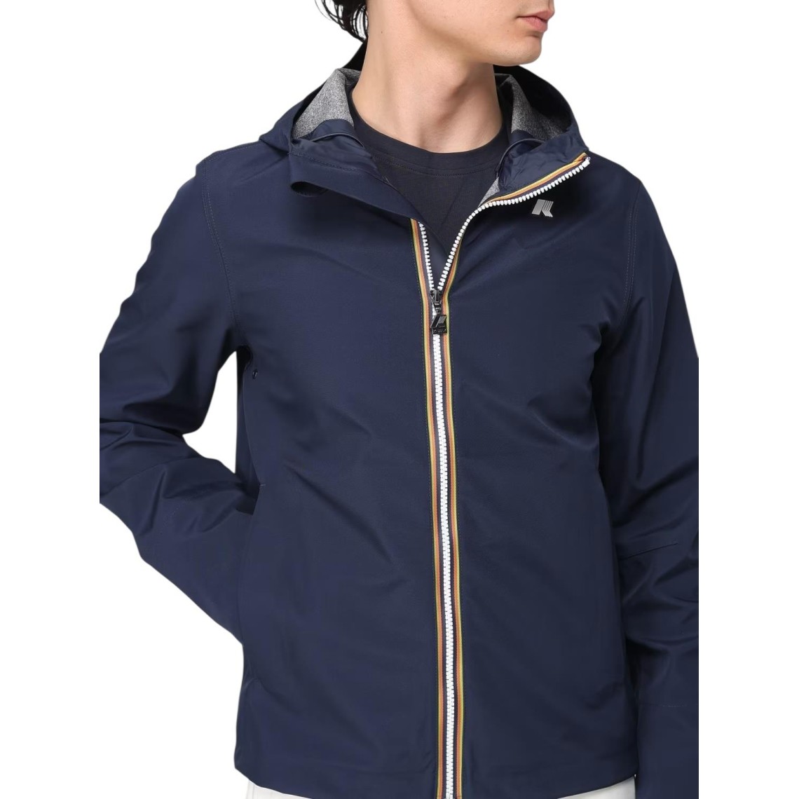 Giubbotto con cappuccio Jacko Bonded K-Way in nylon