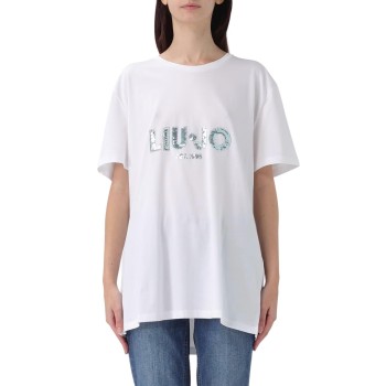 T-shirts in cotone con logo Liu Jo