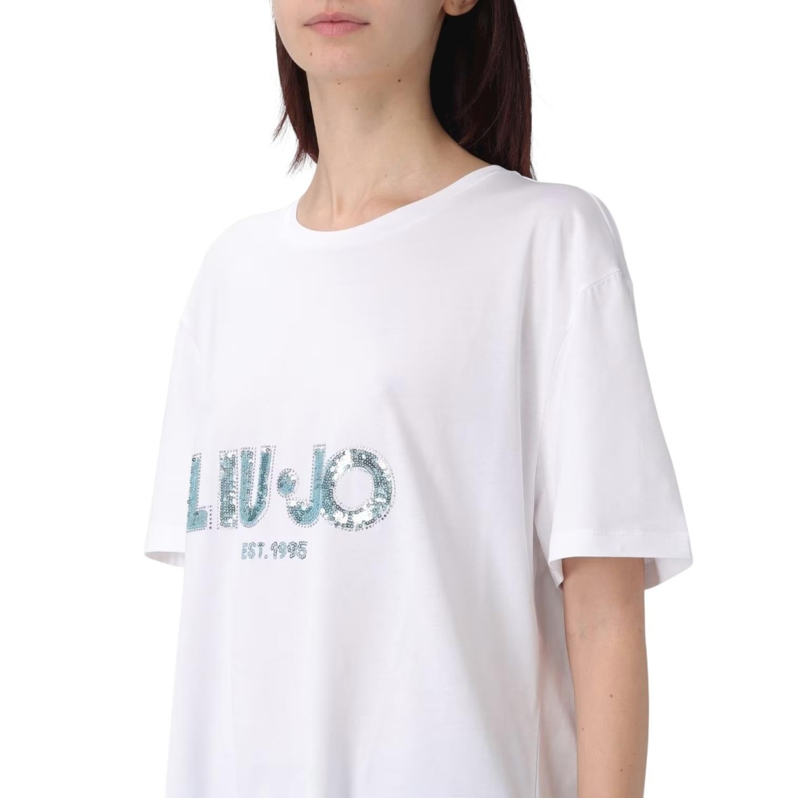 T-shirts in cotone con logo Liu Jo