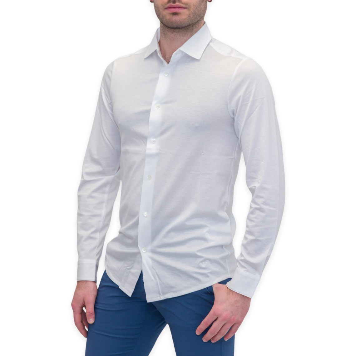 Camicia in jersey misto Tencel Emporio Armani 