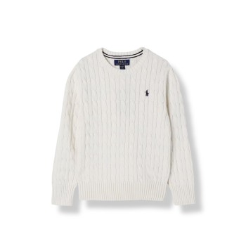 Maglia girocollo con mini logo Polo Ralph Lauren bambino