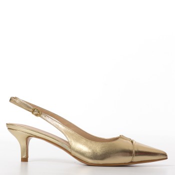 Décolleté sling back in pelle Twinset