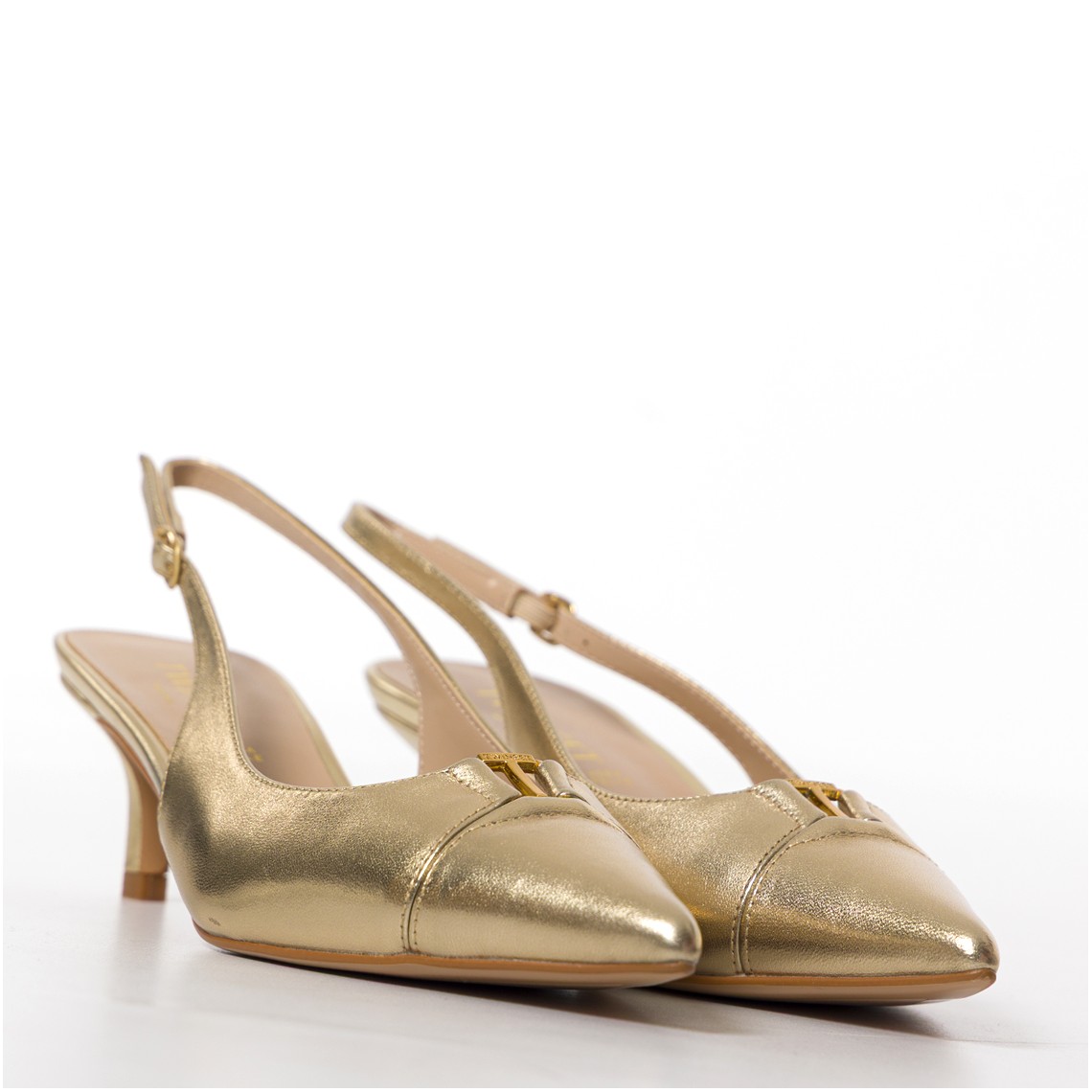 Décolleté sling back in pelle Twinset