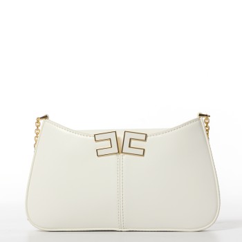 Borsa a spalla con dettaglio logo Elisabetta Franchi