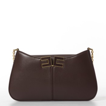 Borsa a spalla con dettaglio logo Elisabetta Franchi